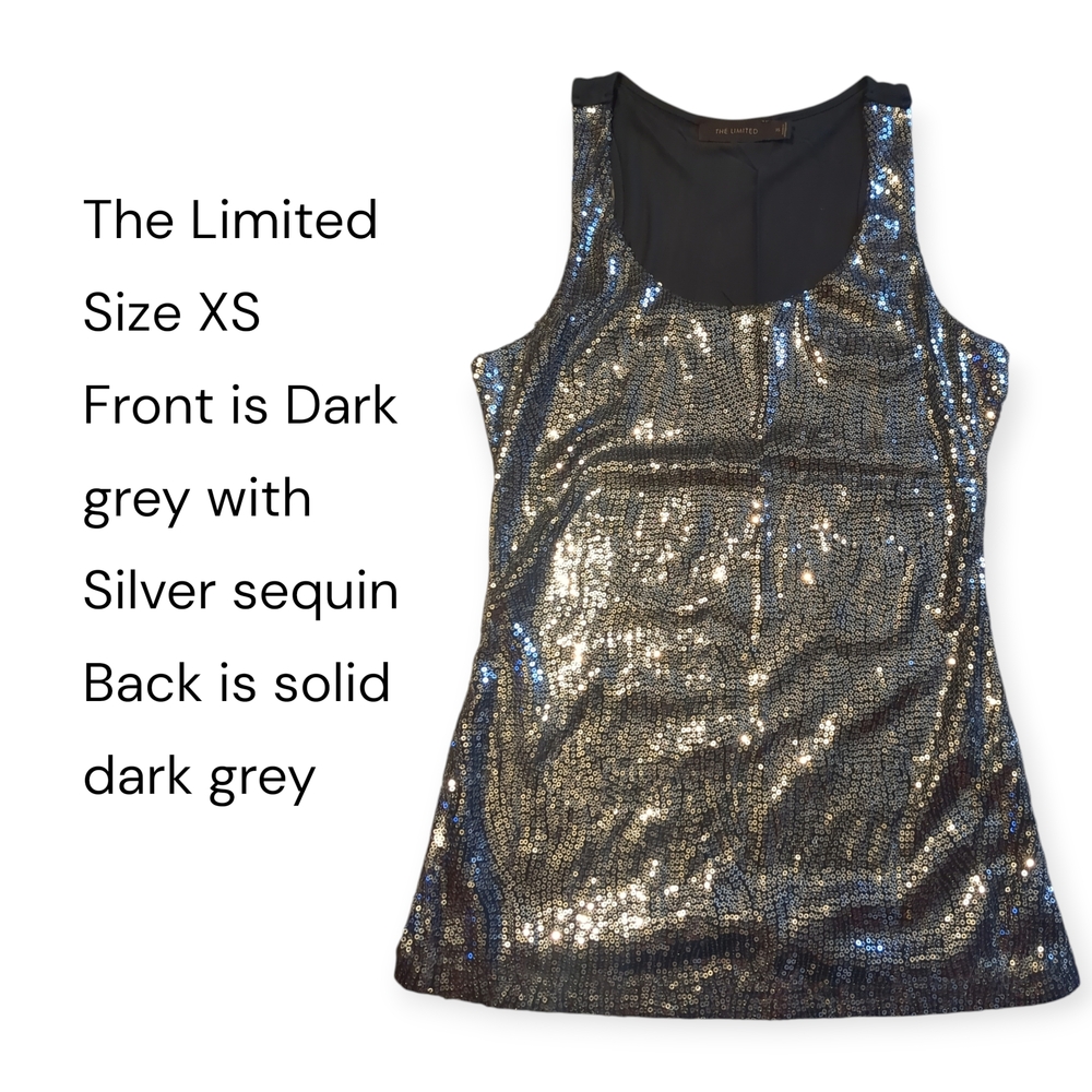 The Limited Silver Sequin Tank Top